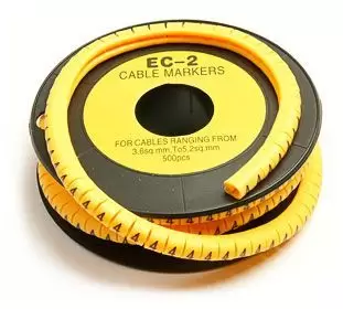 Маркер для кабеля Cabeus EC-2-4 д.7.4мм цифра 4