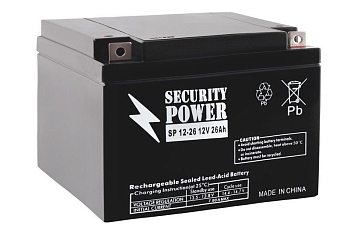 Аккумуляторная батарея Security Power, 12В, 26Ач