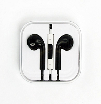 Гарнитура для Apple iPhone/iPod и совместимые (черная/коробка)
