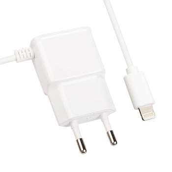 Сетевое зарядное устройство "LP" 1 А для Apple 8-pin (коробка, белый)